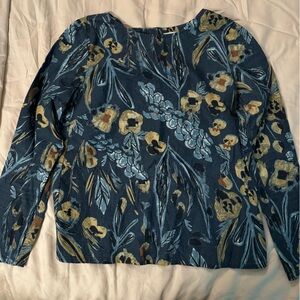 Thought Button Back Hemp Blouse
